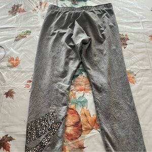 Nike Heather Gray‎ Rose Gold Girls Leggings